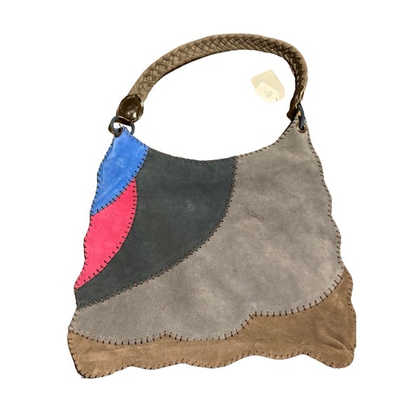 Blue Suede Patches w/ Flowers - Picture 3 of 4